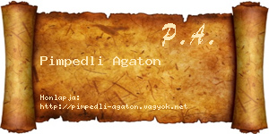 Pimpedli Agaton névjegykártya